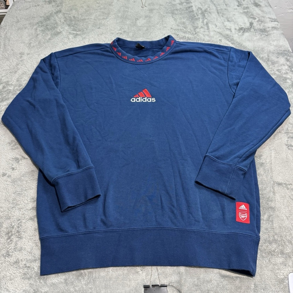 Adidas Arsenal FC Mens Icon Crew Sweatshirt Pullover Size L Soccer Futbol